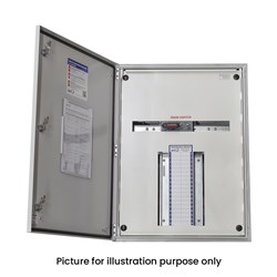IPD E43L4P24/36T250 Distribution Board 36-P IP43 RAL 7035 Grey Mild Steel LBS 250A For: DS203NC