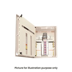 IPD E43L84XT4250 Distribution Board 84-P IP43 RAL 7035 Grey Mild Steel MCCB 250A 1400mm H x 600mm W x 200mm D