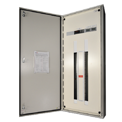 IPD E43LM3660T250 Distribution Board With Dual Channel kWh Meter 96-P IP43 Grey Mild Steel 250A