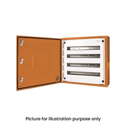 IPD E65ADIN Distribution Board 24-P IP65 RAL 2000 Orange Mild Steel 1 -Row 400mm H x 600mm W x 200mm D