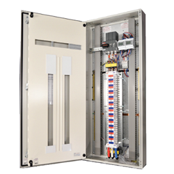 IPD E65AM1272T250 Distribution Board With Dual Channel kWh Meter IP65 Orange Mild Steel 250A
