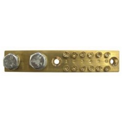IPD EB6 6 Way Earth Bar 165 A 10 x 20sq-mm 100mm L Bar