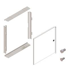 Elsteel ESD15786 Escutcheon Door 800W 2000H Mild Steel RAL9010 White