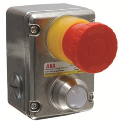 ABB ESTRONGZL Emergency Stop Plastic Housing Stainless Steel Head
