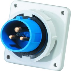 IPD EU67PP332 Straight Panel Mounted Panel Mount 3 32A 230VAC/DC IP67