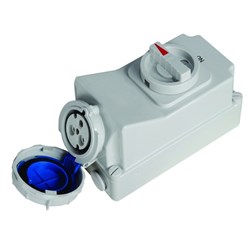 IPD EU67SS332 Switched Socket with Interlock 3 32A 230VAC/DC IP67 Polycarbonate PBT