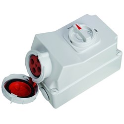IPD EU67SS463 Switched Socket with Interlock 4 63A 400VAC/DC IP67