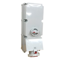 IPD EU67SS5125N Switched Socket 5 125A 400V IP67 Red Polycarbonate PBT