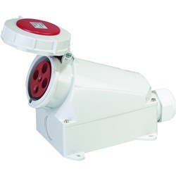 IPD EU67WS563 Wall Mounted Socket Wall Mount 5 63A 400VAC/DC IP67