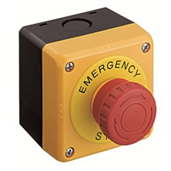 IDEC FB-XW-BV402-HWAV Emergency Stop Pushbutton Non-Illuminated 2NC Red Pull