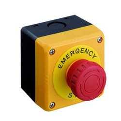 IDEC FB-XW-BV422-HWAV Emergency Stop Pushbutton Non-Illuminated 2NC+2NO Red Pull
