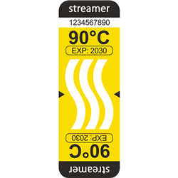 Streamer FP.VT.090A.Y2.WW Visual Fire Prevention Thermolabel 90deg C 18 Pack
