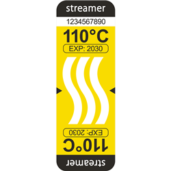 Streamer FP.VT.110A.Y2.WW Visual Fire Prevention Thermolabel 110deg C 18 Pack