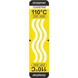 Streamer FP.VT.110B.Y2.WW Visual Fire Prevention Thermolabel 110deg C 18 Pack