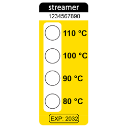 Streamer FP.VT.811C.Y1.WW Visual Fire Prevention Thermolabel 80 to 100deg C 18 Pack