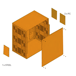 Elsteel FTC31941 Fixed Type Compartment 400W 600H Mild Steel RAL9010 White