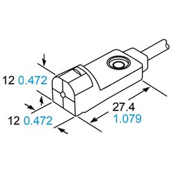 Panasonic GX-H12A-P Rectangular Inductive Proximity Sensor NO PNP-Output 1m L Cable