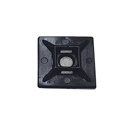 CABLE TIE MOUNTS 28x28mm BLACK ADHESIVE PACK QTY 100