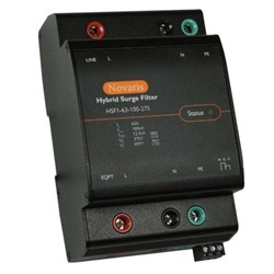 Novaris HSF1-63-100-275 Hybrid Surge Filter 12.5kA 15kA 1 PH 63A 230VAC TS35 Aluminium IP20