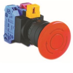 IDEC HW1B-V3F01R-K HW Emergency-Stop Pushbutton 29 mm 0NO+1NC