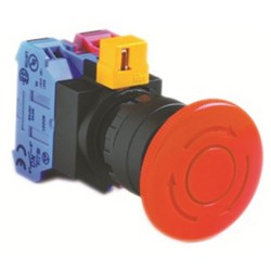 IDEC HW1B-V4F01R-K Emergency Stop Pushbutton Non-Illuminated 1NC Red Screw