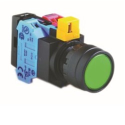 IDECHW1L-M2F11R-K Illuminated Pushbutton Kit 22mm Extended Momentary Red 1NO+1NC