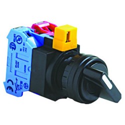 IDEC Selector Switch HW Black NO+NC 2 Number of Positions FingerSafe Spring-Up Terminal