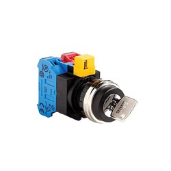 IDEC Key Switch HW Black NO+NC 2 Number of Positions FingerSafe Spring-Up Terminal