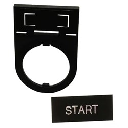 IDEC HWAM-123 Name Plate Legend: START Aluminum For HW and YW Series HWAM-123 22mm Pilot Devices