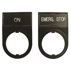 IDEC HWAM-213 Name Plate Legend: ON-OFF Aluminum For HW and YW Series Pilot Devices