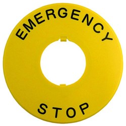IDEC HWAV-27 Nameplates HW Legend:EMERGENCY STOP