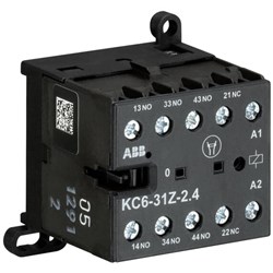 ABB KC631Z1.481 Mini Contactor Relay 4P 4A 24VDC Screw DIN Rail Screw Mount