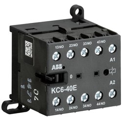 ABB KC640E01 Mini Contactor Relay 4P 4A 24VDC Screw DIN Rail Screw Mount