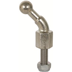 DEHN KFP20W45M1235SSM Angled Fixed Ball Point With Threaded Pin and Nut 19500A 13800A 20mm Thread Bolt Mount M12x35mm