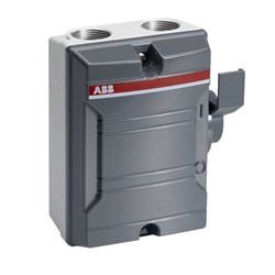 ABB KSE425TPSN Switch Disconnector Aluminium IP65 25A 25A 4-P 690V Grey Side Operated Handle