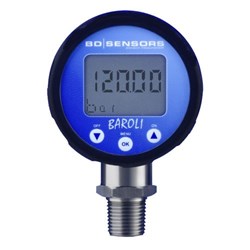 BD Sensors M0025020B50K0N401121000 Battery Powered Digital Pressure Gauge 316L Stainless Steel Ceramic Diaphragm
