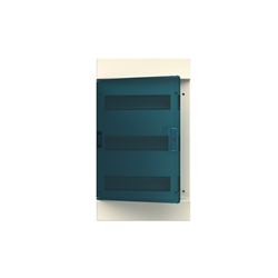 ABB M41W36T Surface Mount Load Centre 36-Module 3-Row White Wall Mount IP41 Transparent (Petrol Blue) Door