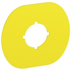 ABB MA6-1024 Legend Plate 74mm W 59mm H 1mm D Black/Yellow Plastic