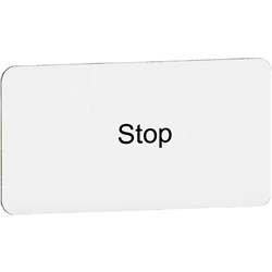 ABB MA6-1045 Legend Plate 27mm W 15mm H 1mm D Gray Plastic