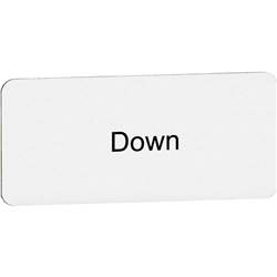 ABB MA6-1138 Legend Plate 28mm W 12mm H 1mm D Legend: DOWN Plastic