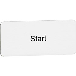 ABB MA6-1140 Legend Plate 28mm W 12mm H 1mm D Legend: START Plastic