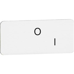 ABB MA6-1170 Legend Plate 28mm W 12mm H 1mm D Legend: O AND I Plastic