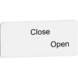 ABB MA6-1177 Legend Plate 28mm W 12mm H 1mm D Legend: CLOSE AND OPEN Plastic