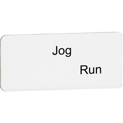 ABB MA6-1178 Legend Plate 28mm W 12mm H 1mm D Legend: JOGAND RUN Plastic