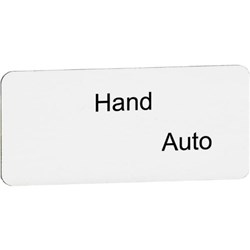 ABB MA6-1179 Legend Plate 28mm W 12mm H 1mm D Legend: HAND AND AUTO Plastic