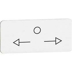 ABB MA6-1190 Legend Plate 28mm W 12mm H 1mm D Legend: <- AND O AND -> Plastic