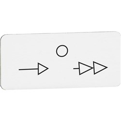 ABB MA6-1191 Legend Plate 28mm W 12mm H 1mm D Legend: ->' AND O AND ->-> Plastic