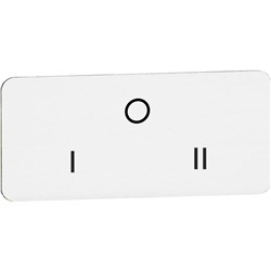 ABB MA6-1192 Legend Plate 28mm W 12mm H 1mm D Legend: I AND O AND II Plastic