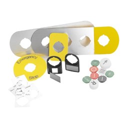 ABB MA6-1194 Legend Plate 28mm W 12mm H 1mm D Legend: SLOW-OFF-AUTO-0 Plastic