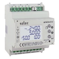 SELEC 3PHASE DIN MOUNT KWH METERTO USE WITH /5A CTSWITH RS485 MODBUS COMMS. MFM384-R-C-CE